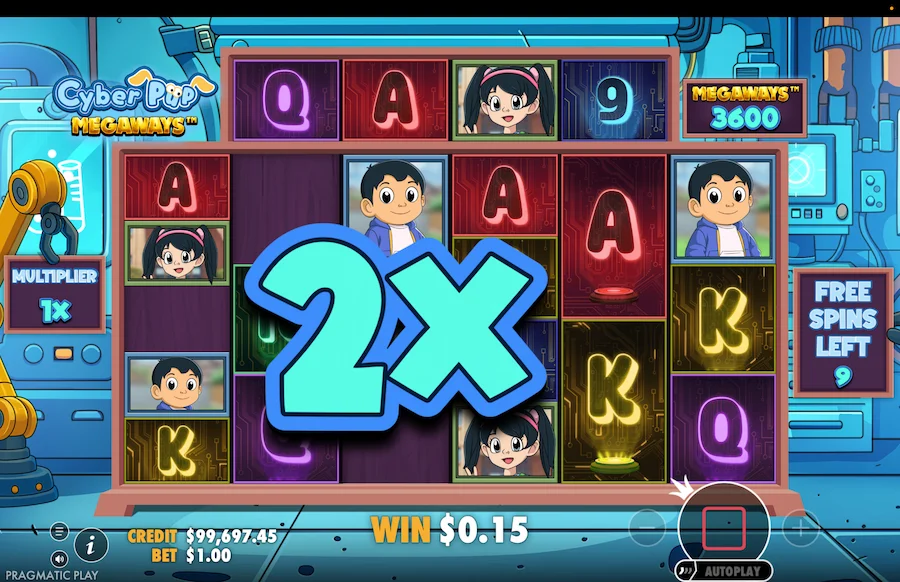 Cyber Pup Megaways Gameplay