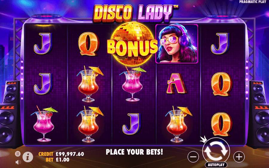 Disco Lady slot base game