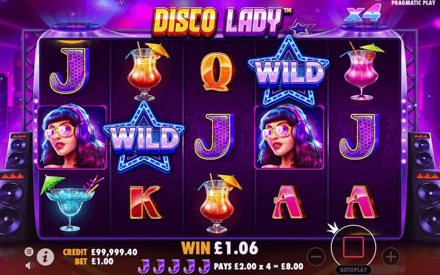 Disco Lady slot free spins feature