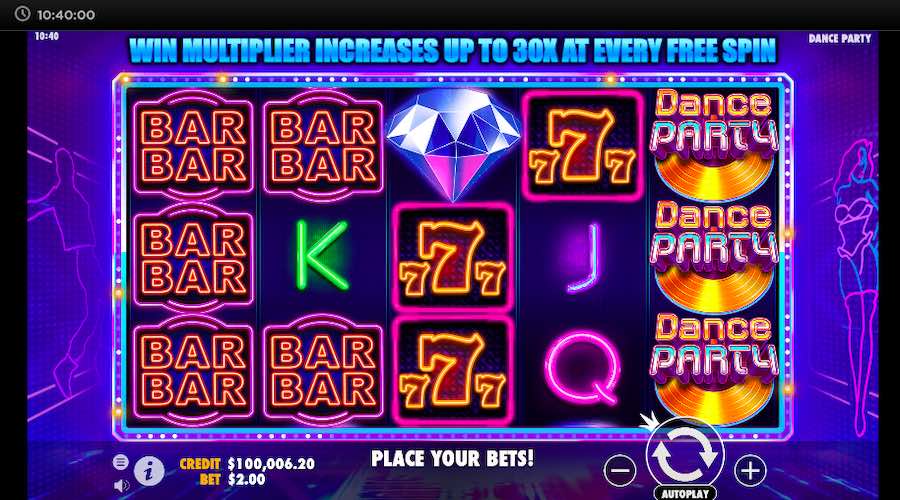 Dance Party Slot Includes Stacked Symbols