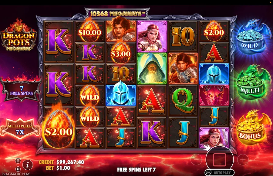 Dragon Pots Megaways Gameplay