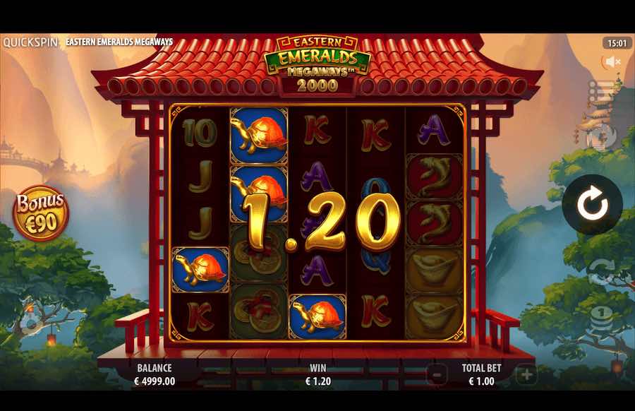 Win Up To 20,000x Your Bet Across 16,807 Paylines In The Eastern Emeralds Megaways Slot