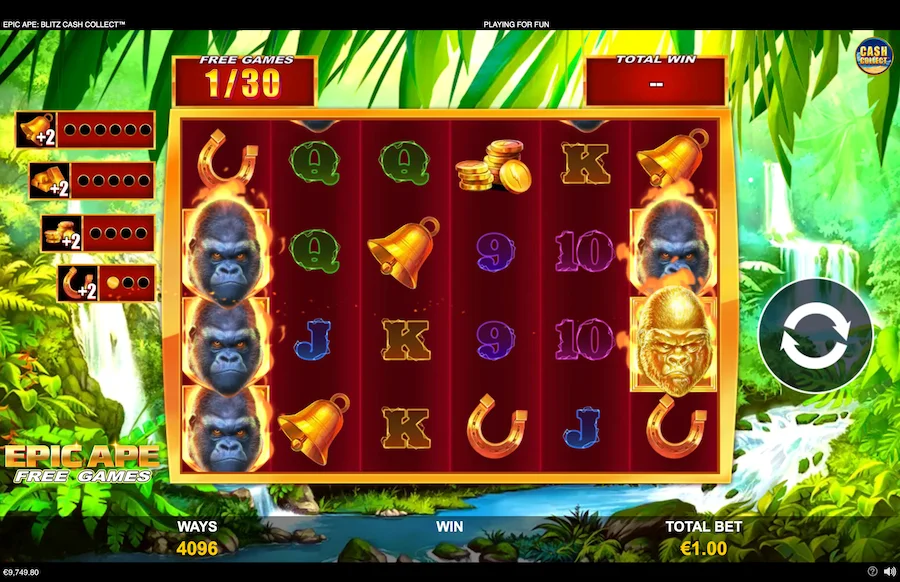 Jugabilidad de recolección de efectivo de Epic Ape Blitz