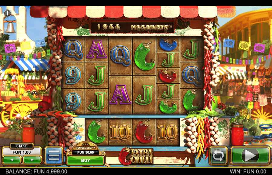Extra Chilli Megaways Slot Base Game