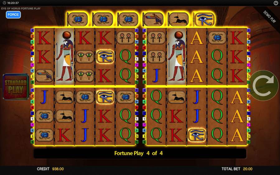 Eye Of Horus Fortune Play Slot Free Spins Feature