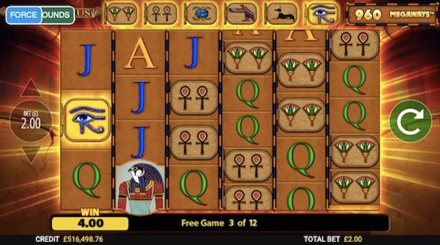 Eye Of Horus Megaways Free Spins Feature