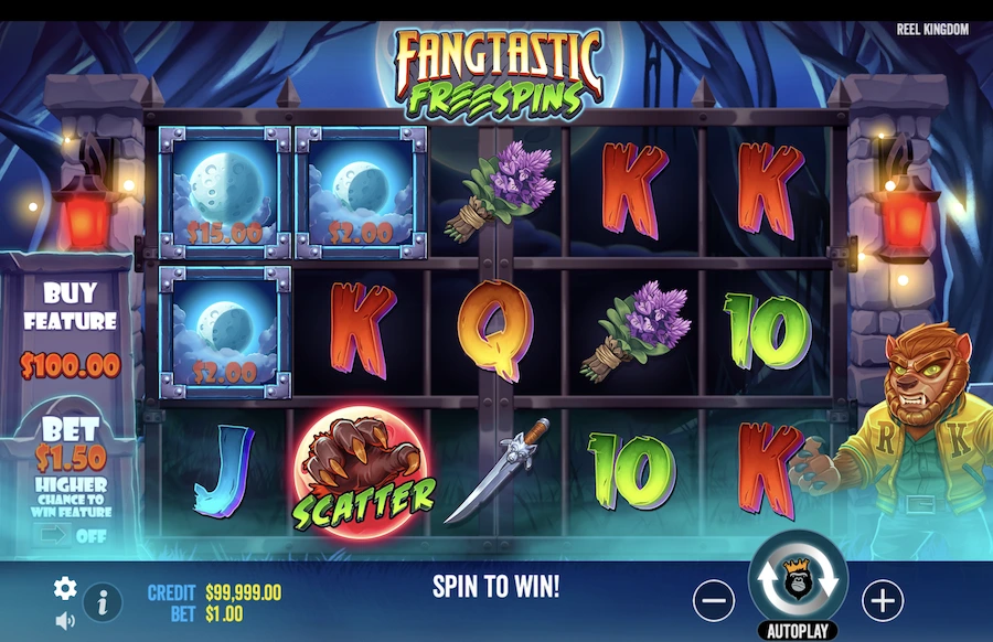 Fangtastic Free Spins slot base game