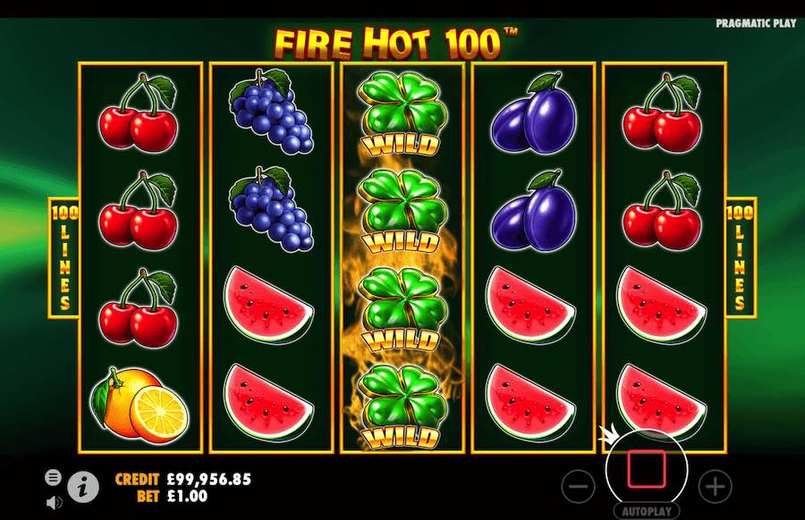 Play With 5 Reels, 100 Paylines And Win Up To 2,700x Your Bet In Fire Hot 100 Online Slot From Game Provider Pragmatic Play