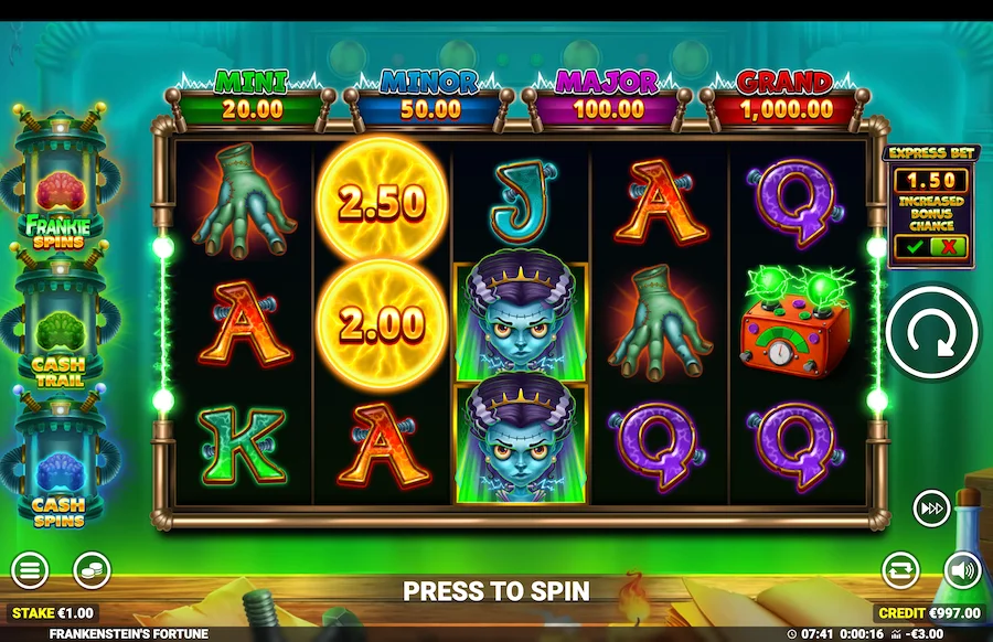Frankenstein's Fortune Slot Blueprint Gaming