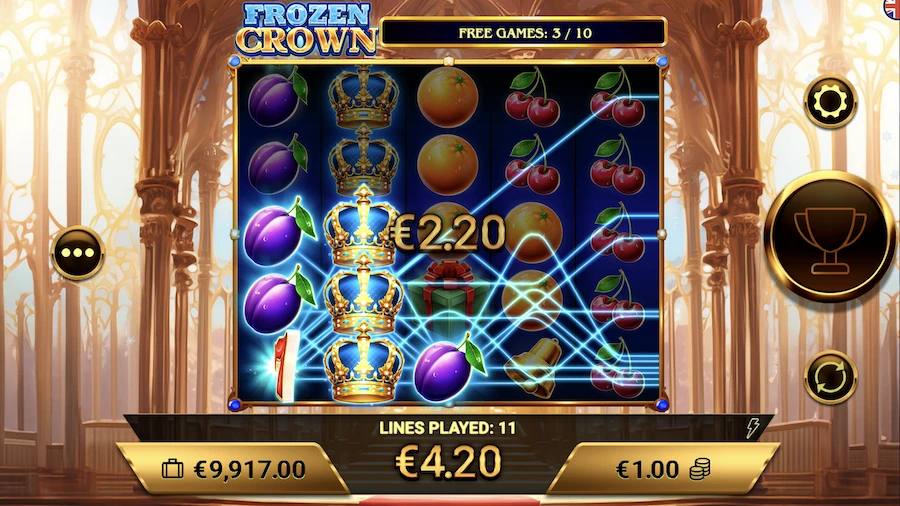 Frozen Crown slot free spins feature