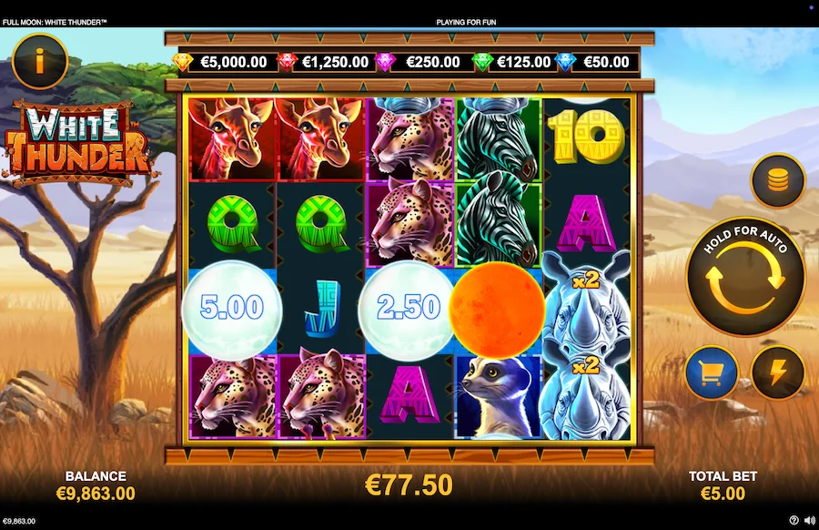 Gameplay Slot Full Moon White Thunder