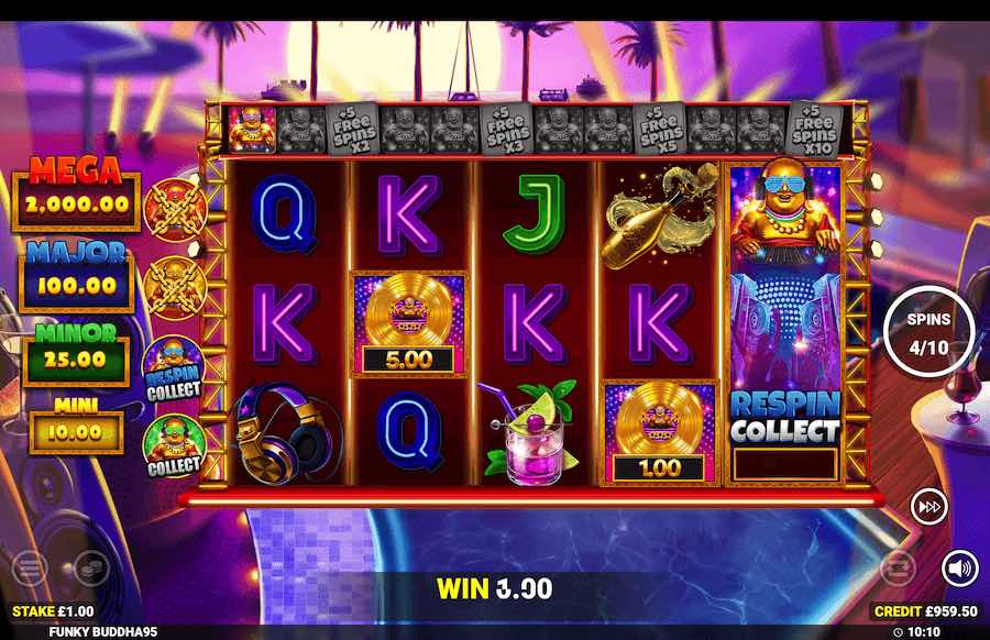 Funky Buddha Free Spins Feature