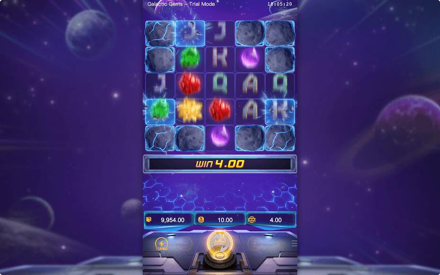 Galactic Gems slot base game