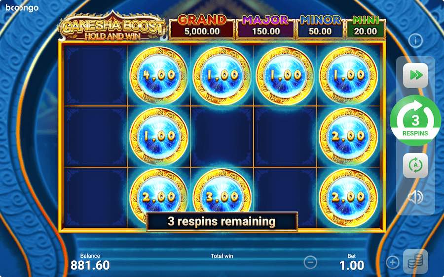 Land 6 Or More Of The Bonus Symbols In View And You Will Trigger The Jackpot Bonus Game On Ganesha Boost Hold And Win Slot