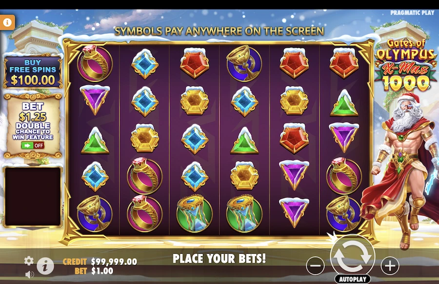 Gates of Olympus Xmas 1000 slot Pragmatic Play