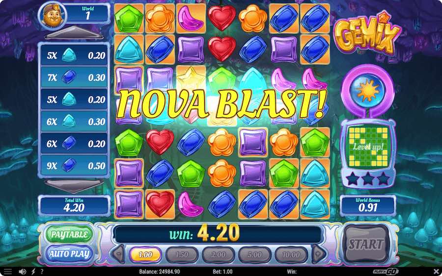 Gemix slot bonus feature