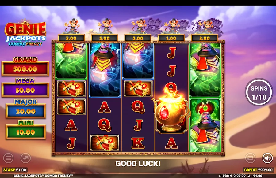 Genie Jackpots Combo Frenzy Slot Blueprint Gaming