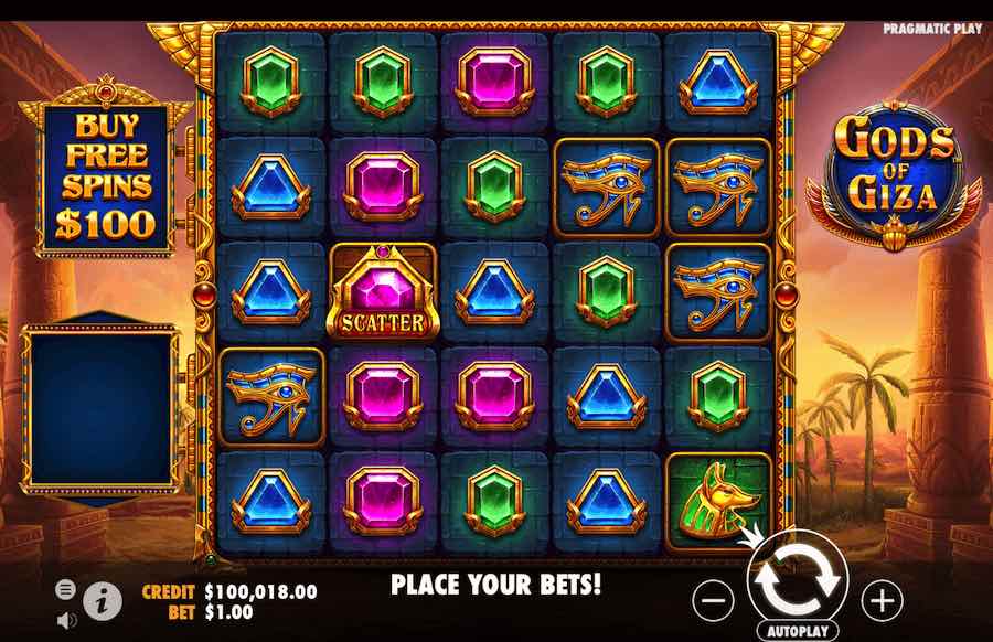 Gods Of Giza Slot Base Game