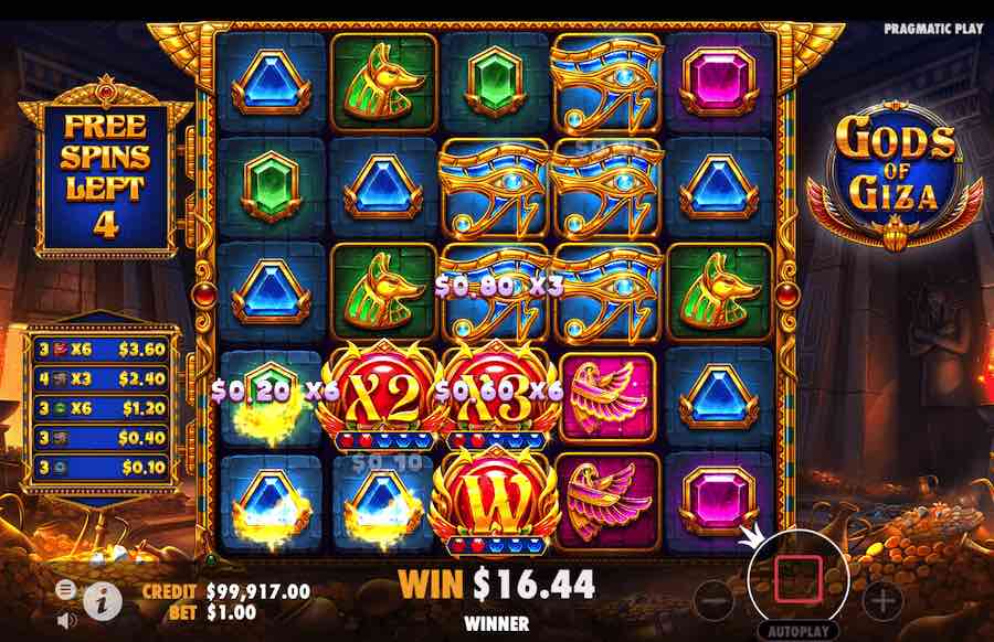 Gods Of Giza Slot Free Spins Feature