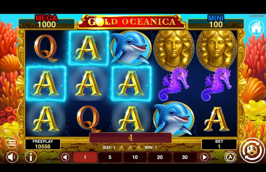 Gold Oceanica Slot 1spin4win