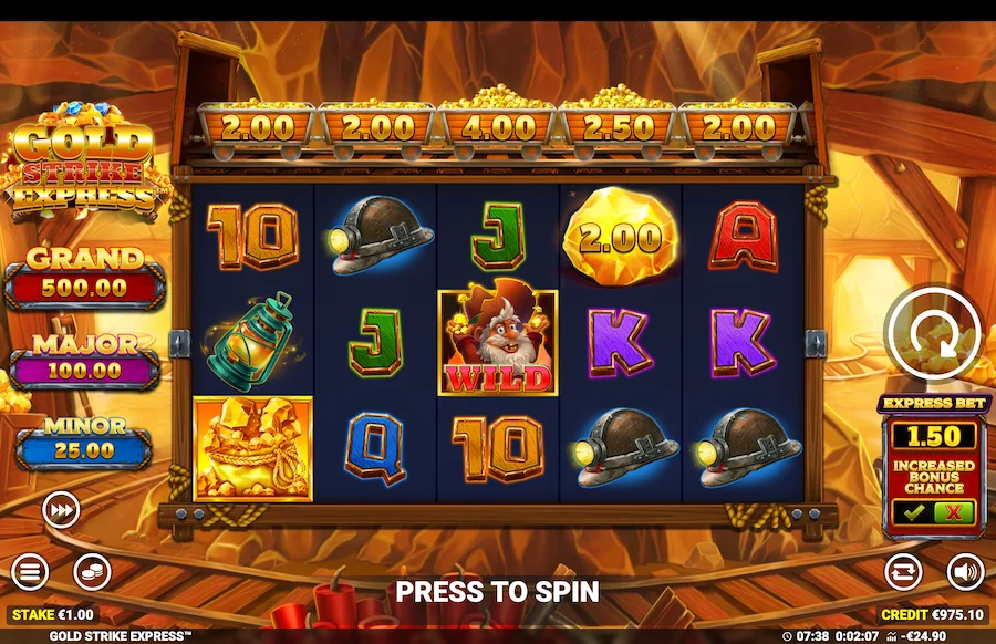 Gold Strike Express Slot Blueprint Gaming