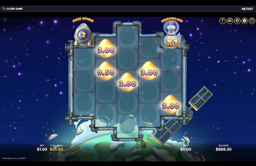 Golden Egg Invaders Slot NetEnt