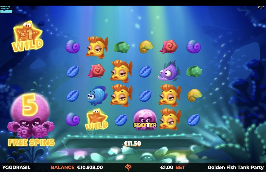 Golden Fish Tank Party slot Yggdrasil Gaming