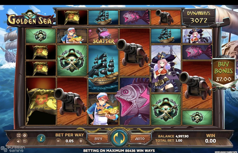 Golden Sea slot base game