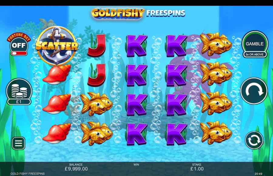Goldfishy Free Spins Base Game 