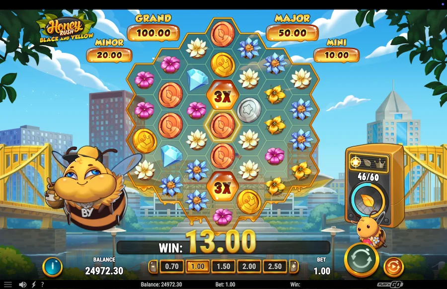 Honey Rush Black And Yellow Slot Play'n GO