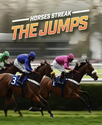 Horses Streak The Jumps