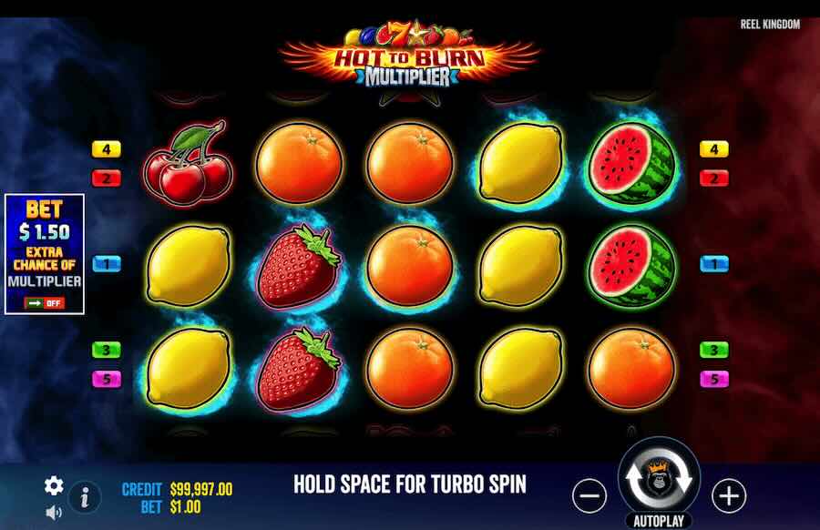 Hot To Burn Multiplier Slot Base Game