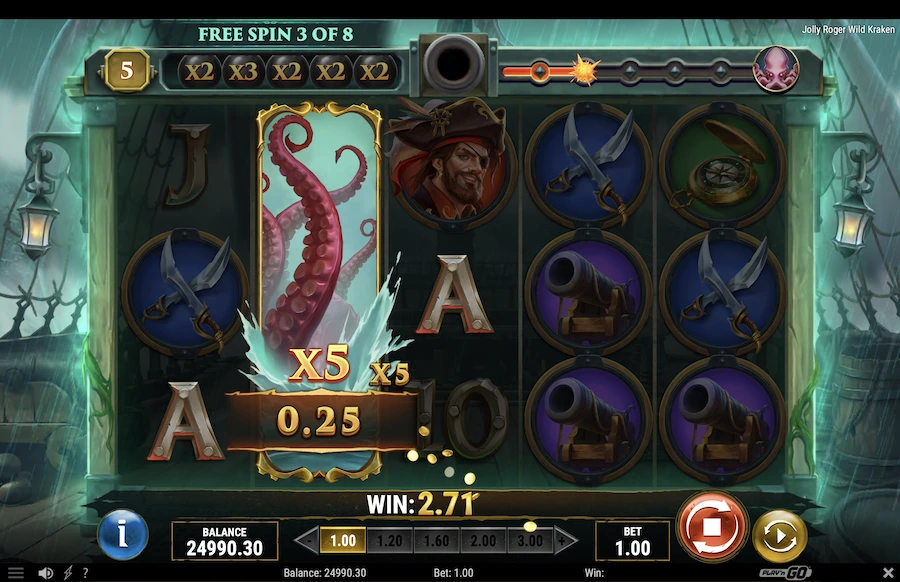 Jolly Roger Wild Kraken slot Play'n GO