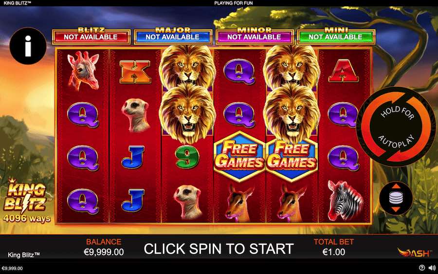 King Blitz Online Slot From Playtech Features 4,096 Paylines And A Max Win Of 10,000x Bet