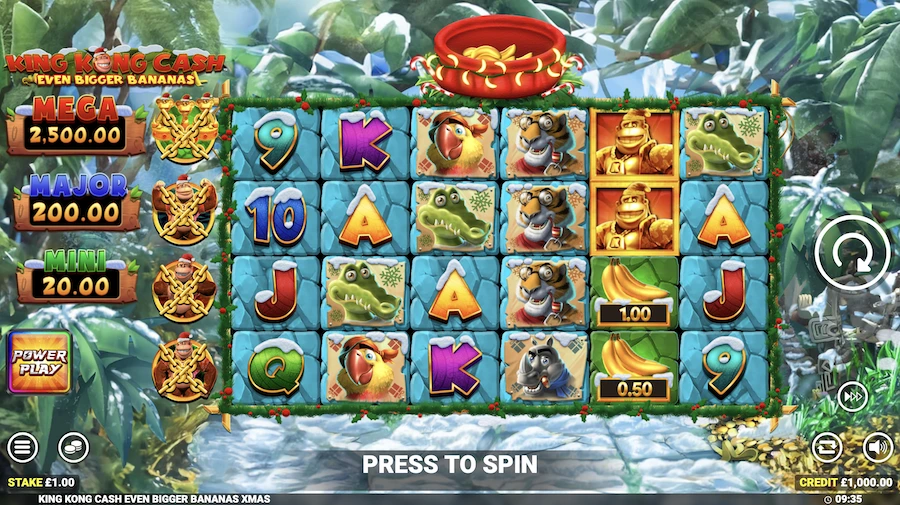 King Kong Cash Even Bigger Bananas Power Play slot Blueprint Gaming