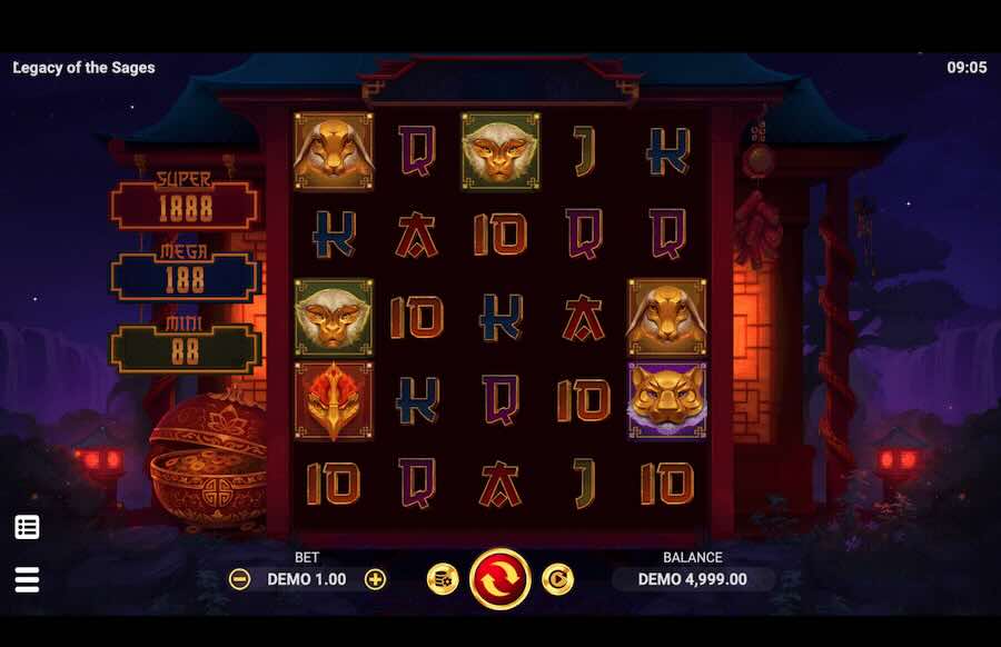 Legacy Of The Sages Slot Base Game 