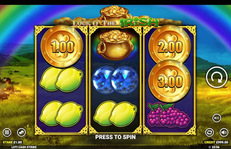 Luck O' The Irish Cash Strike Slot Base Game