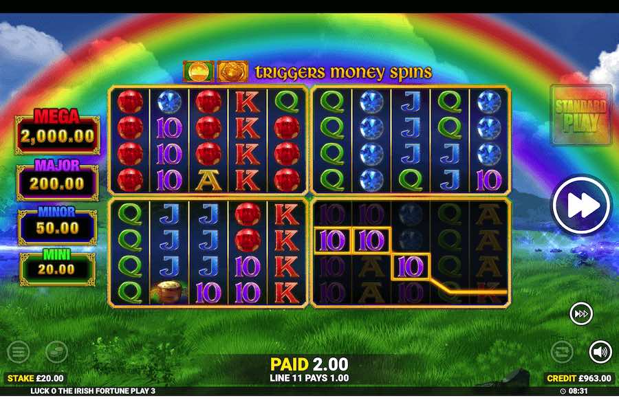 Luck O' The Irish Fortune Play 3 Bonus Feature