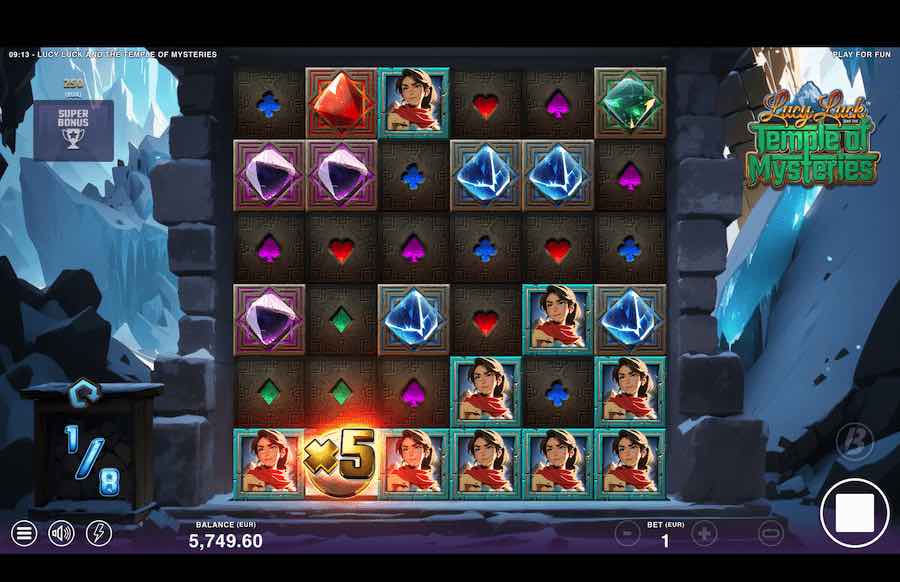 Lucy Luck And The Temple Of Mysteries Free Spins Feature