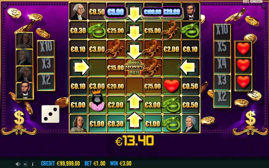 Land 3 Or More Bonus Symbols To Trigger The Main Feature On Magic Money Maze Video Slot