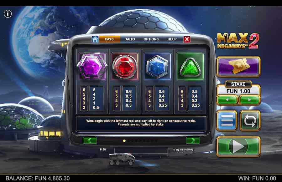 Tabel Pembayaran Slot Max Megaways 2