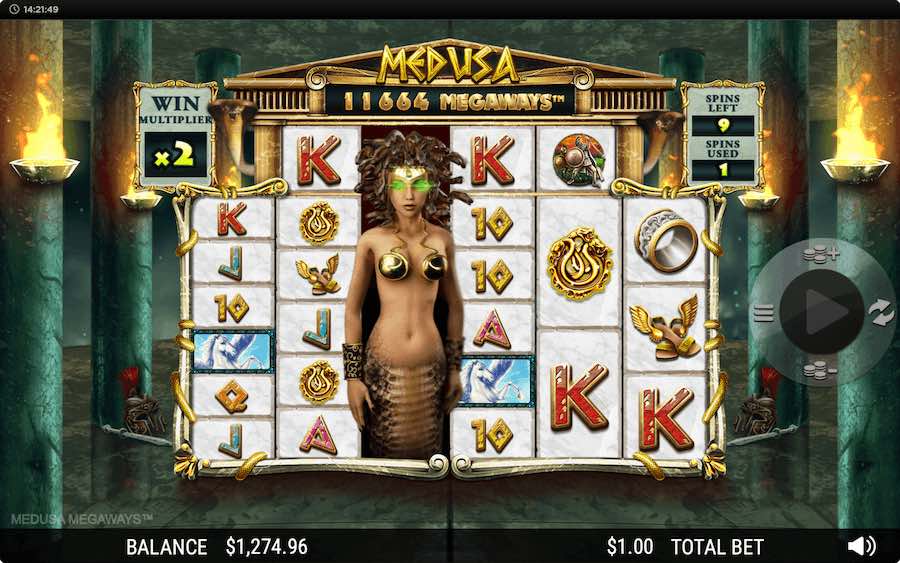 The Snake Strike Feature Can Activate During The Free Spins Feature On Medusa Megaways Slot