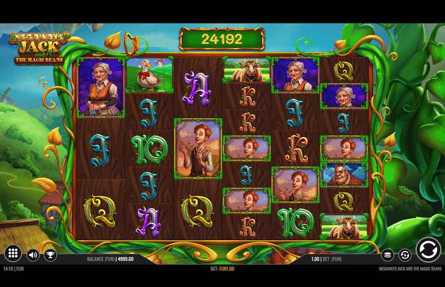 Megaways Jack And The Magic Beans Slot Base Game