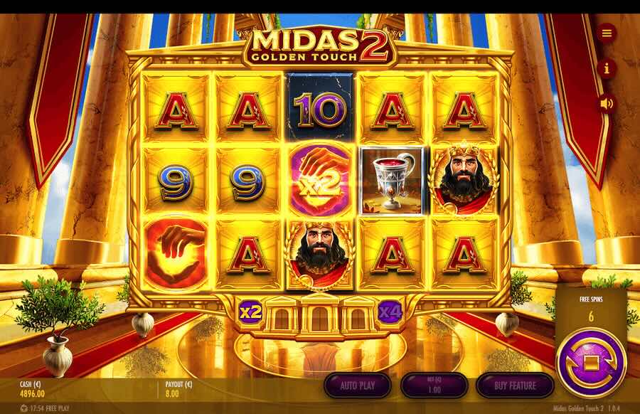 Midas Golden Touch 2 Slot Free Spins Feature 