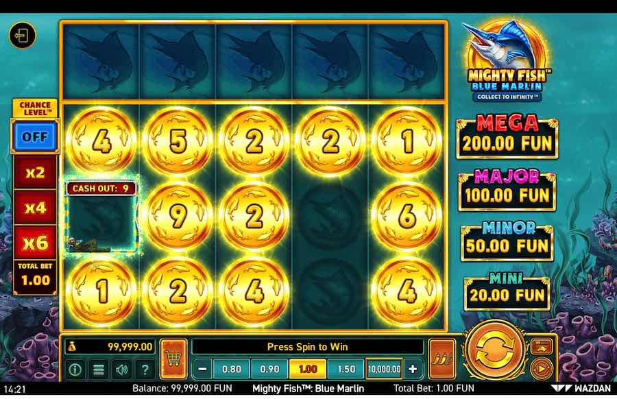 Mighty Fish™ Blue Marlin Slot Base Game