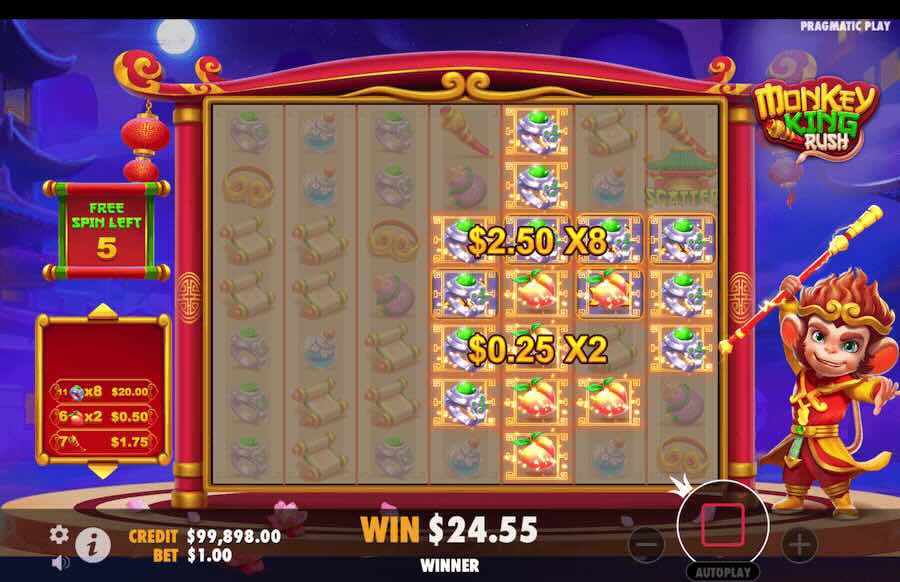 Monkey King Rush Slot Free Spins Feature
