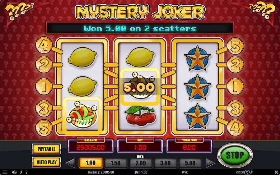 Land 3 Scatter Symbols In View To Trigger The Free Spins Feature On Mystery Joker Video Slot