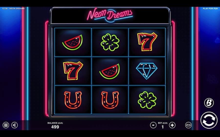 Neon Dreams Online Slot From Game Provider Slotmill Is A 3 Reel Game With A Maximum Win Of 5,000x Bet