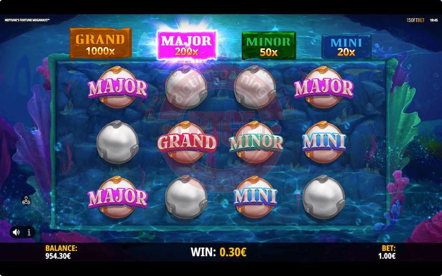 Open The Middle Chest To Trigger The Neptune's Jackpot Bonus Round