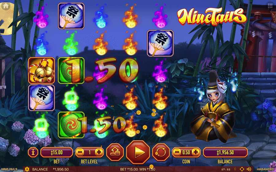 3 Or More Ying And Yang Symbols Landing In View Will Trigger The Free Spins Feature On Ninetails Video Slot